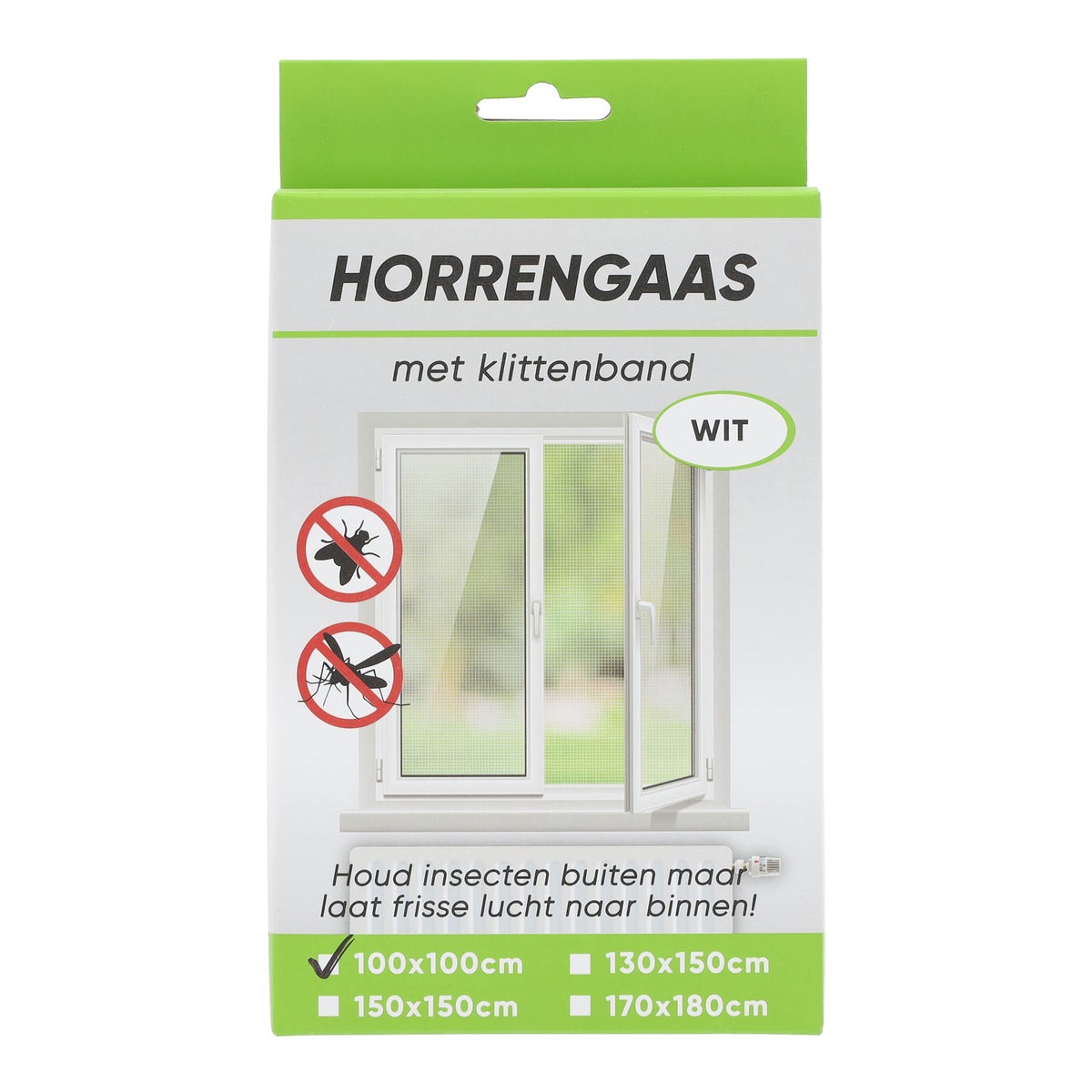 Horrengaas raam 1 x 1 m wit Horrengaas raam 1 x 1 m wit