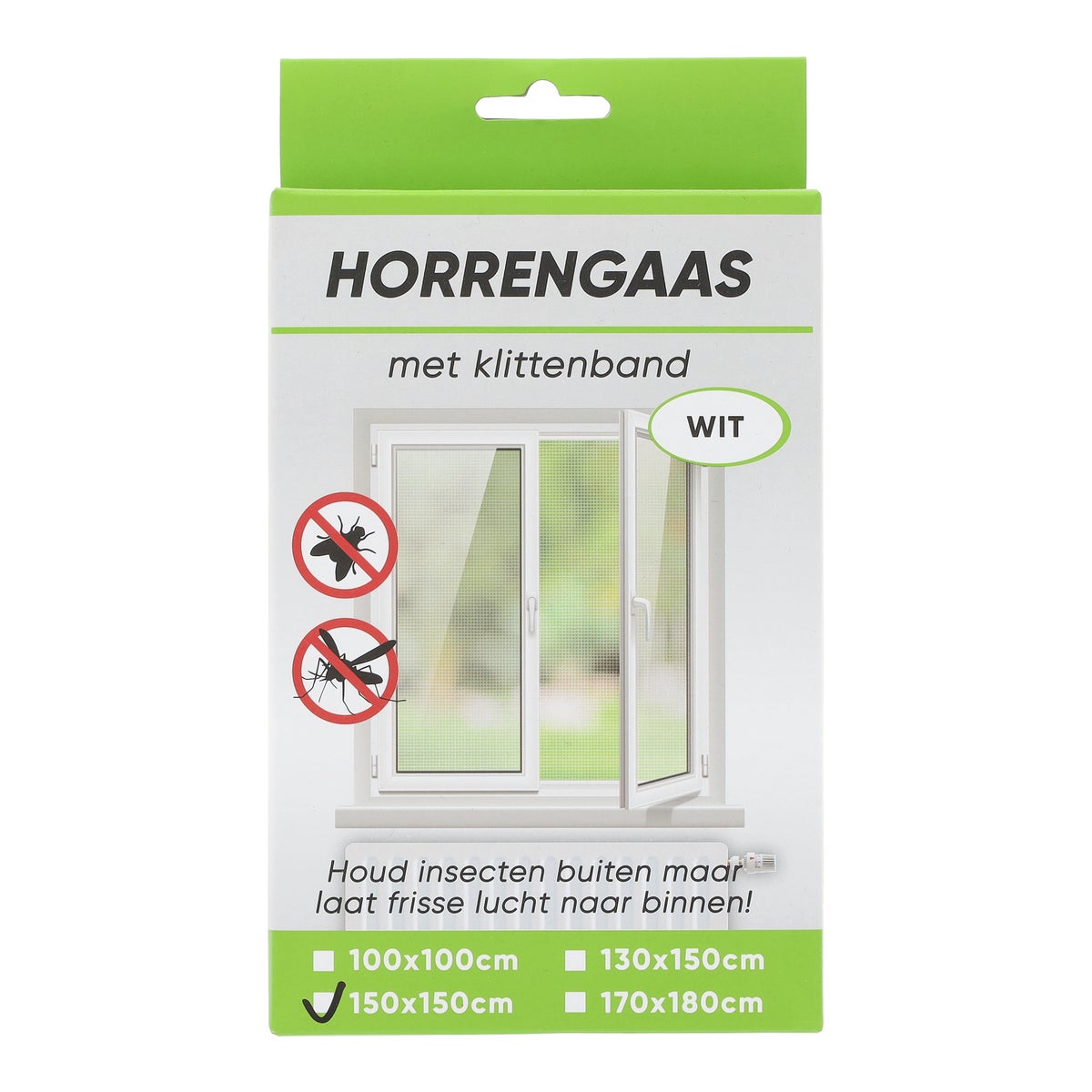 Horrengaas raam 1.5 x 1.5 m wit Horrengaas raam 1.5 x 1.5 m wit