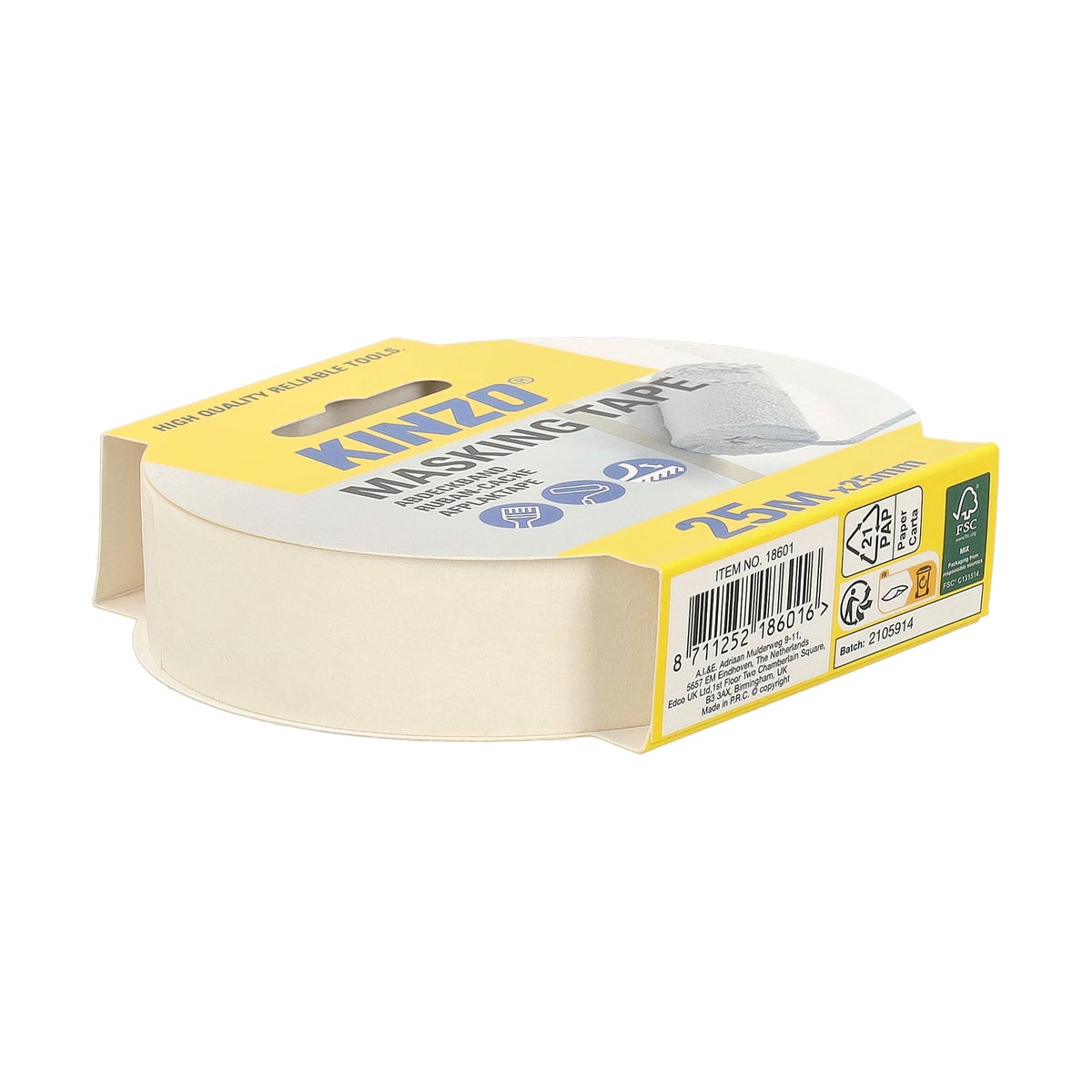 Afplaktape 25m x 25 mm Afplaktape 25m x 25 mm