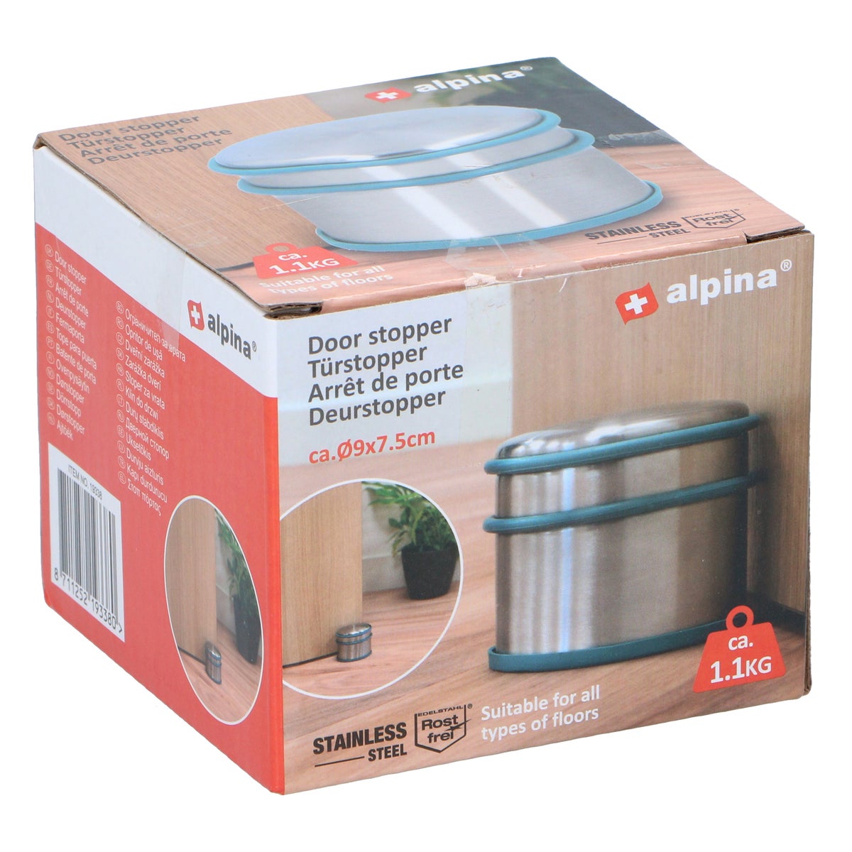 Deurstopper 1,1 kg 9x7,5 cm assorti Alpina Deurstopper 1,1 kg 9x7,5 cm assorti Alpina