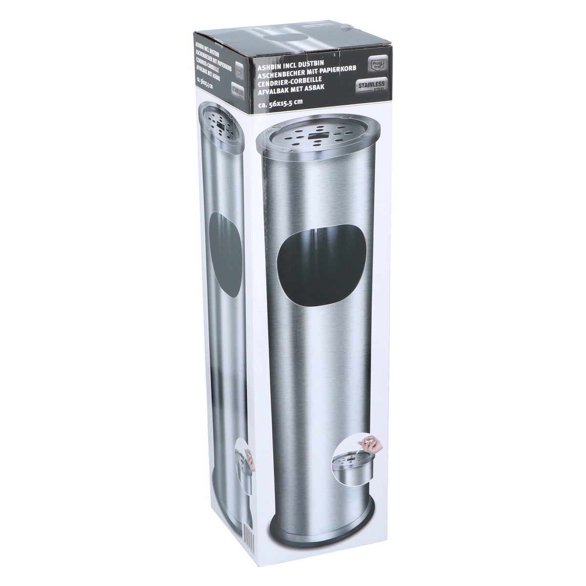 Afvalbak met asbak Afvalbak met asbak