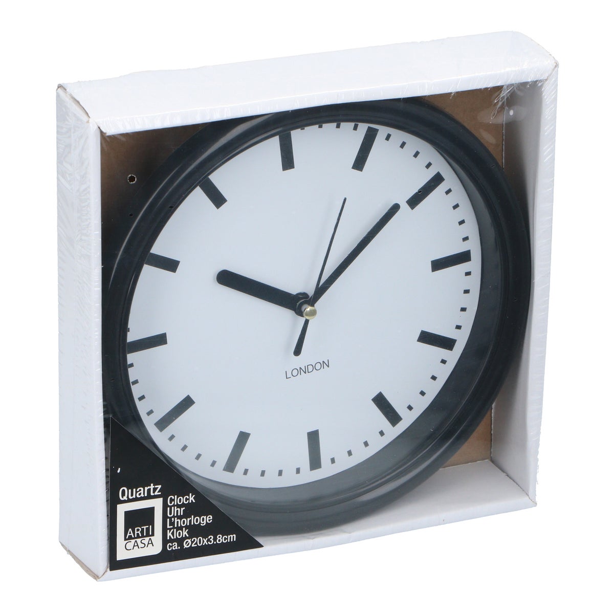 Wandklok 20 cm 3 assorti Wandklok 20 cm 3 assorti