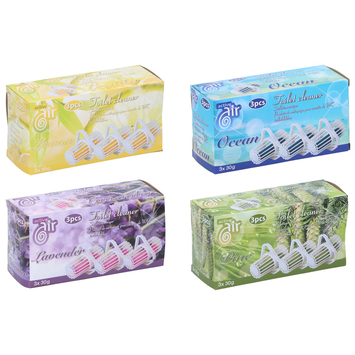 Toiletreiniger 3x30g assorti Active Air Toiletreiniger 3x30g assorti Active Air