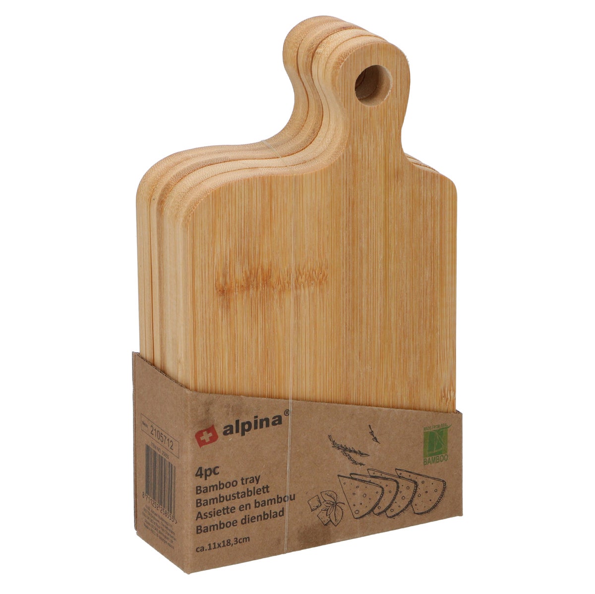 Dienblad bamboe 11,5 x 4 x 18,5 cm Alpina Dienblad bamboe 11,5 x 4 x 18,5 cm Alpina