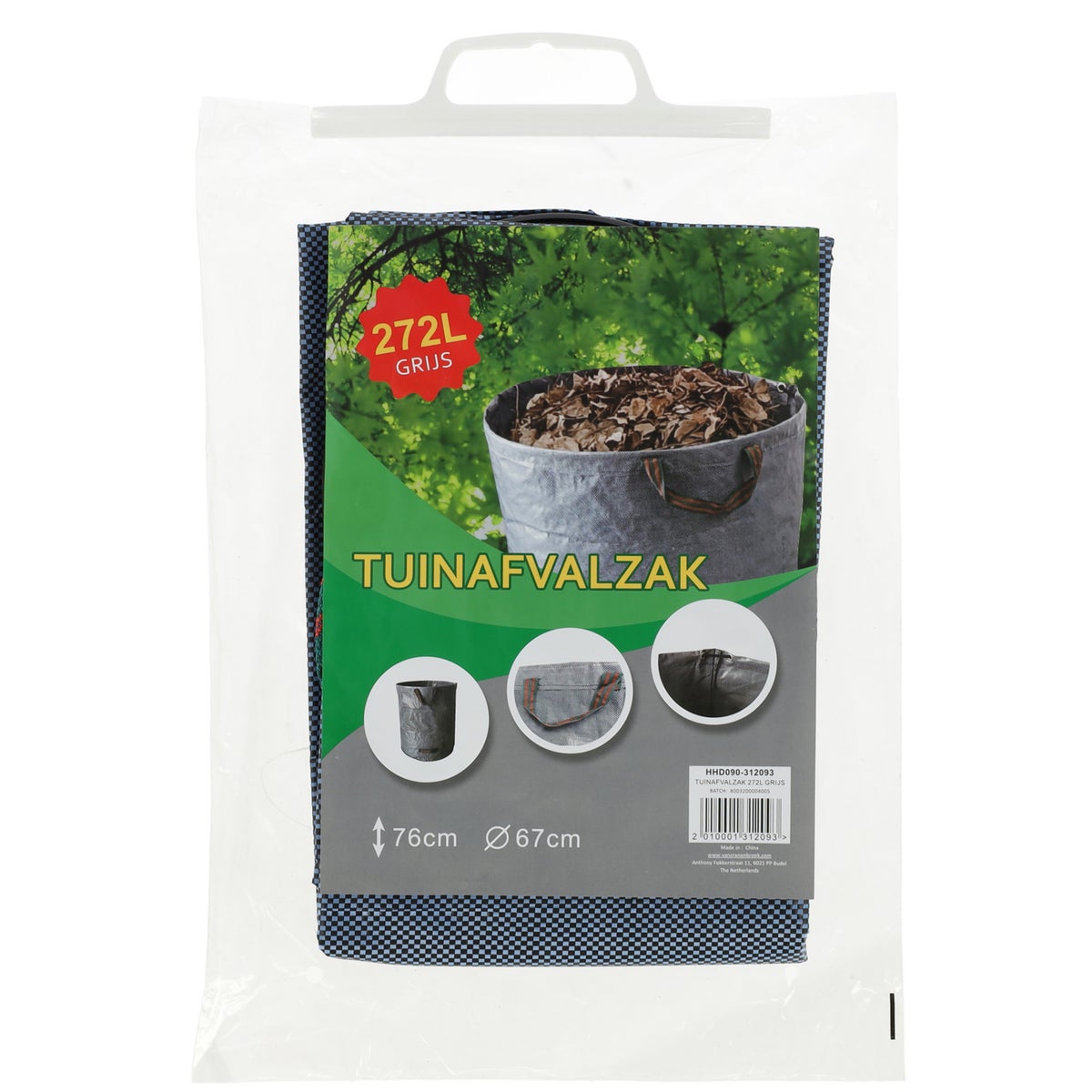 Tuinafvalzak 272L grijs Tuinafvalzak 272L grijs