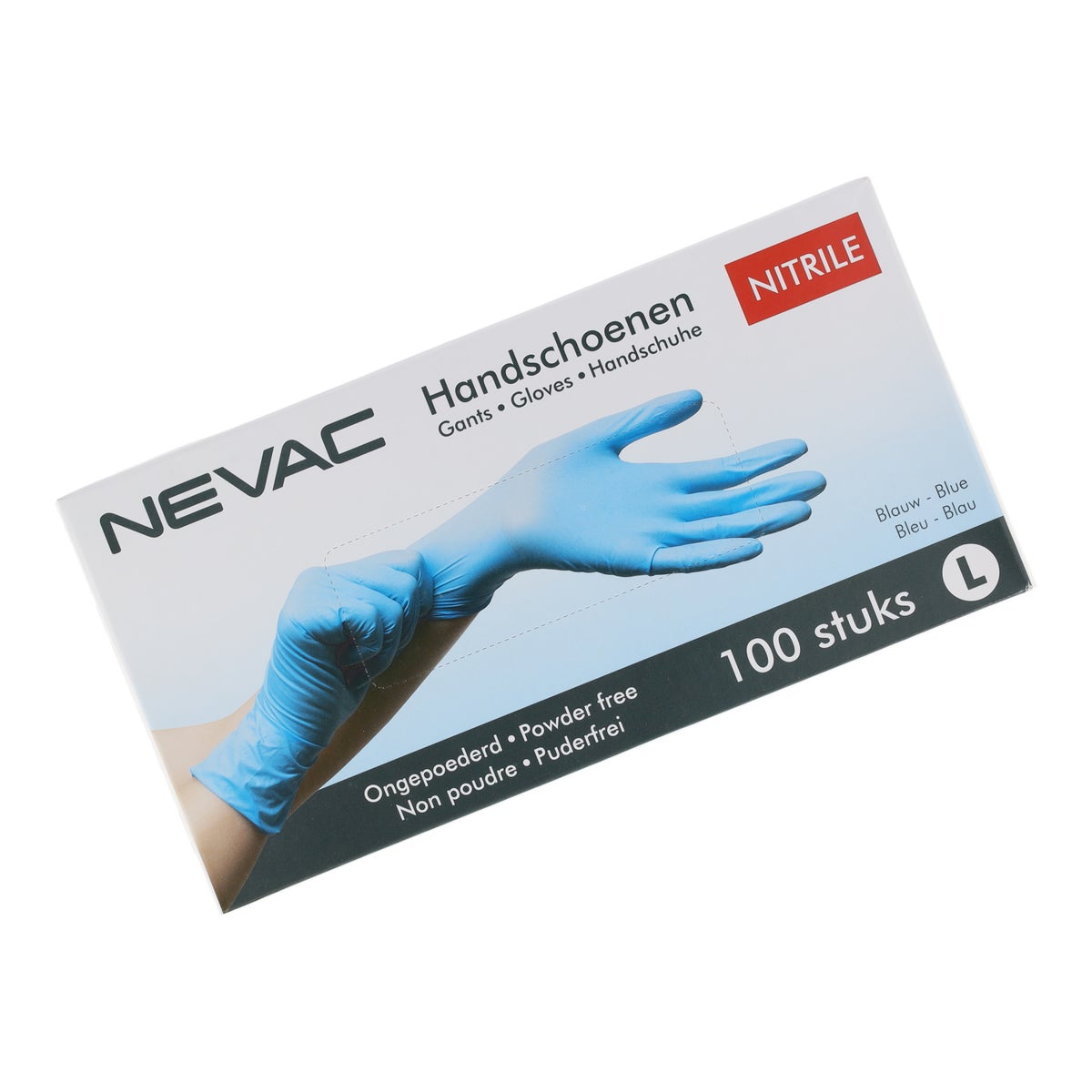 Handschoen wegwerp Nitril 100st 9/L Handschoen wegwerp Nitril 100st 9/L