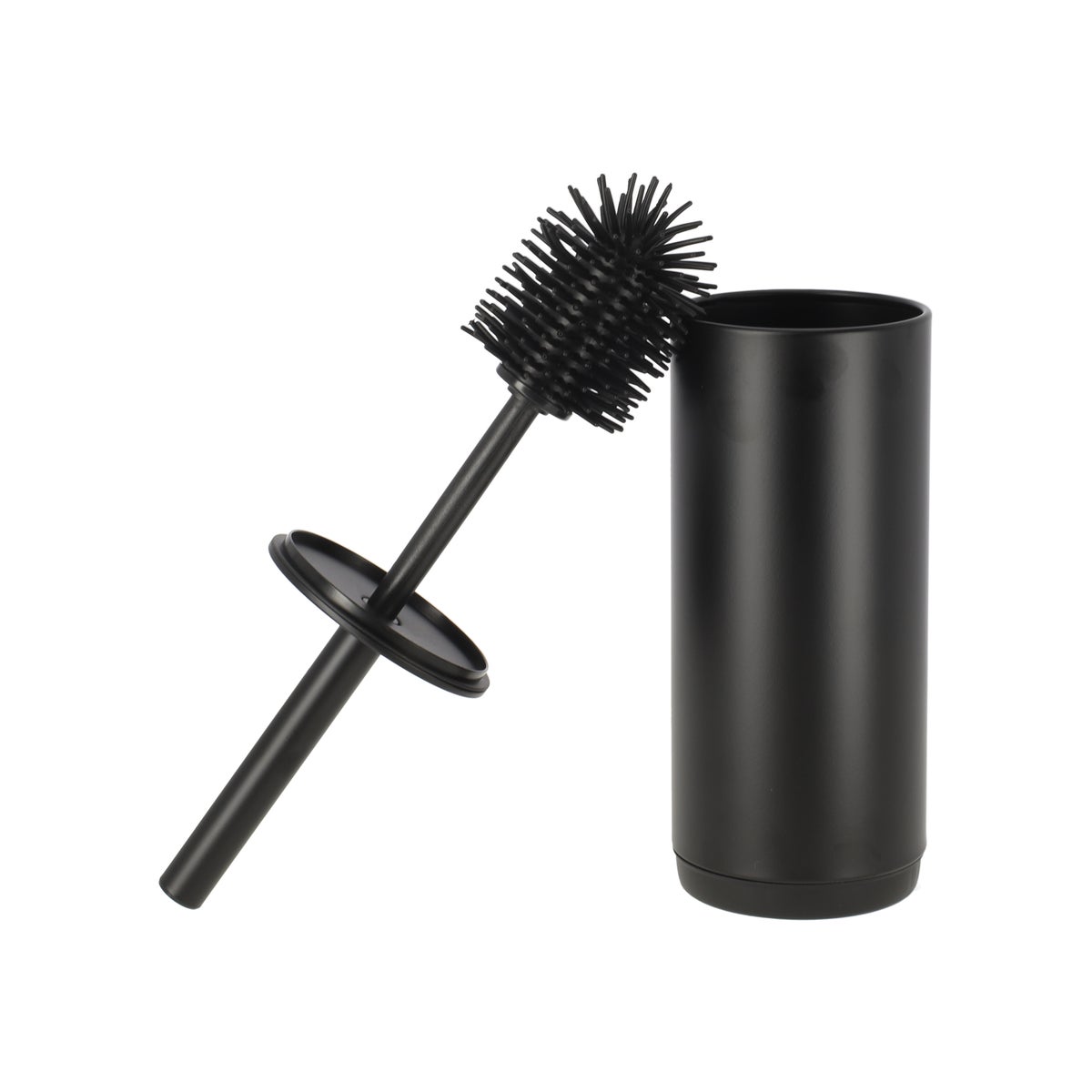 Toiletborstel met houder soft close zwart Toiletborstel met houder soft close zwart