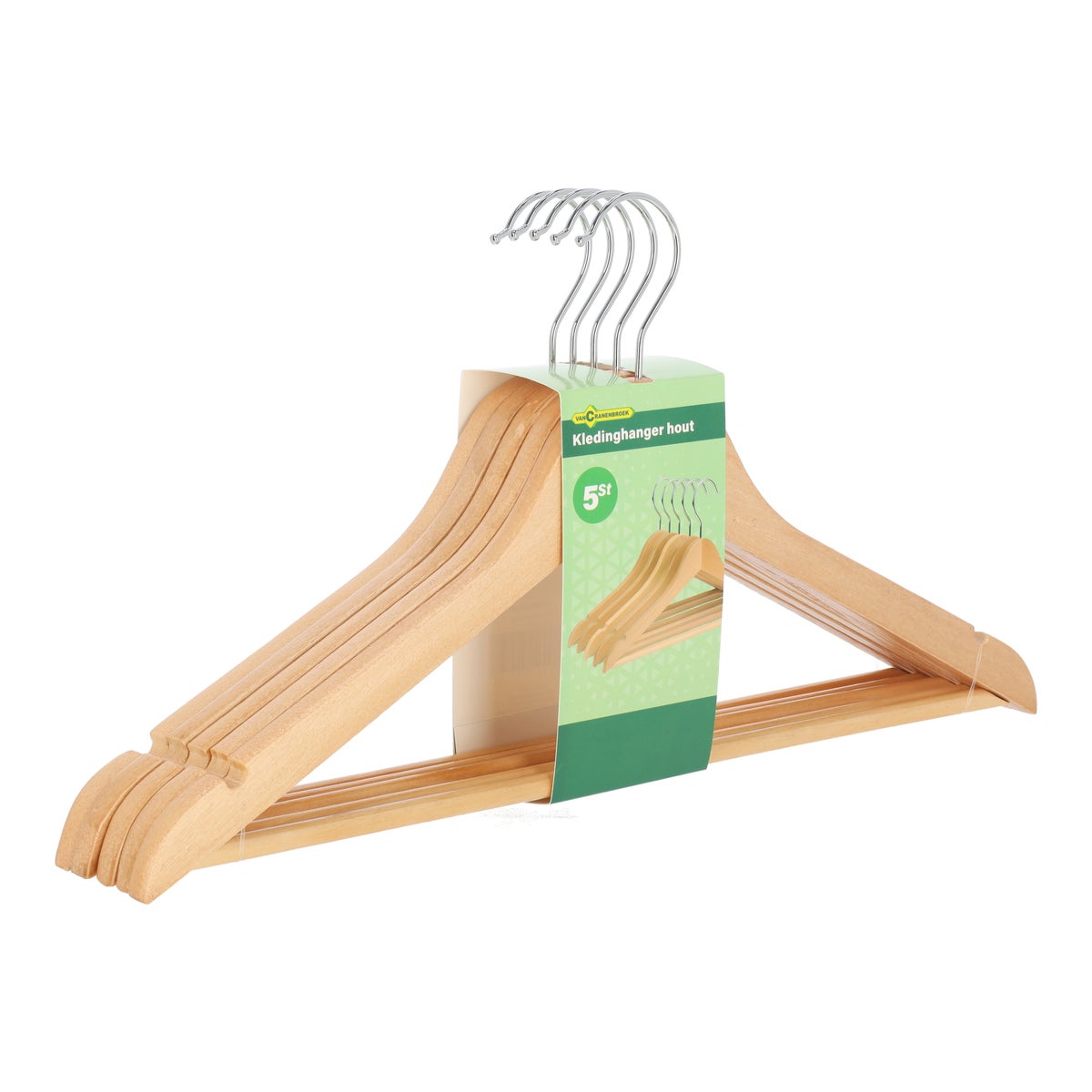 Kledinghanger hout 5st. Kledinghanger hout 5st.