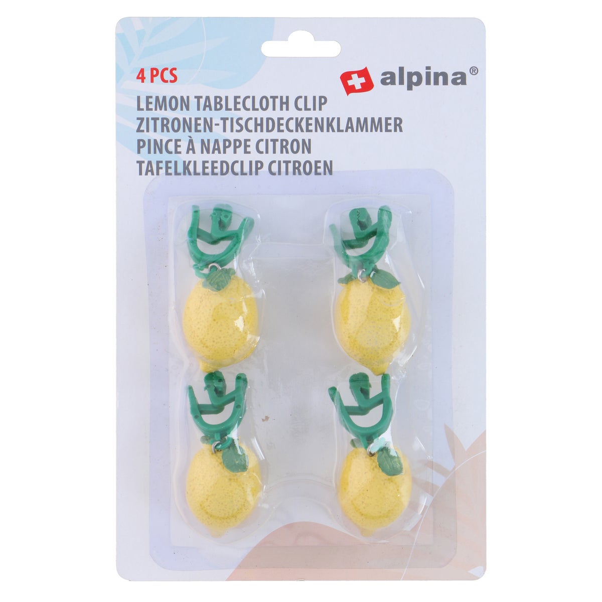 Tafelkleedclips citroen 4st Alpina Tafelkleedclips citroen 4st Alpina
