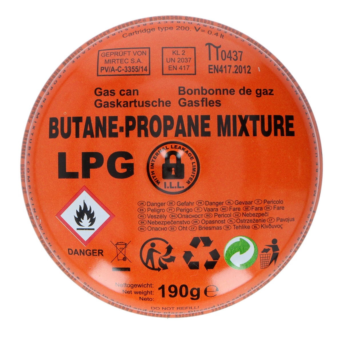 Gasbus kan 190 gr Gasbus kan 190 gr