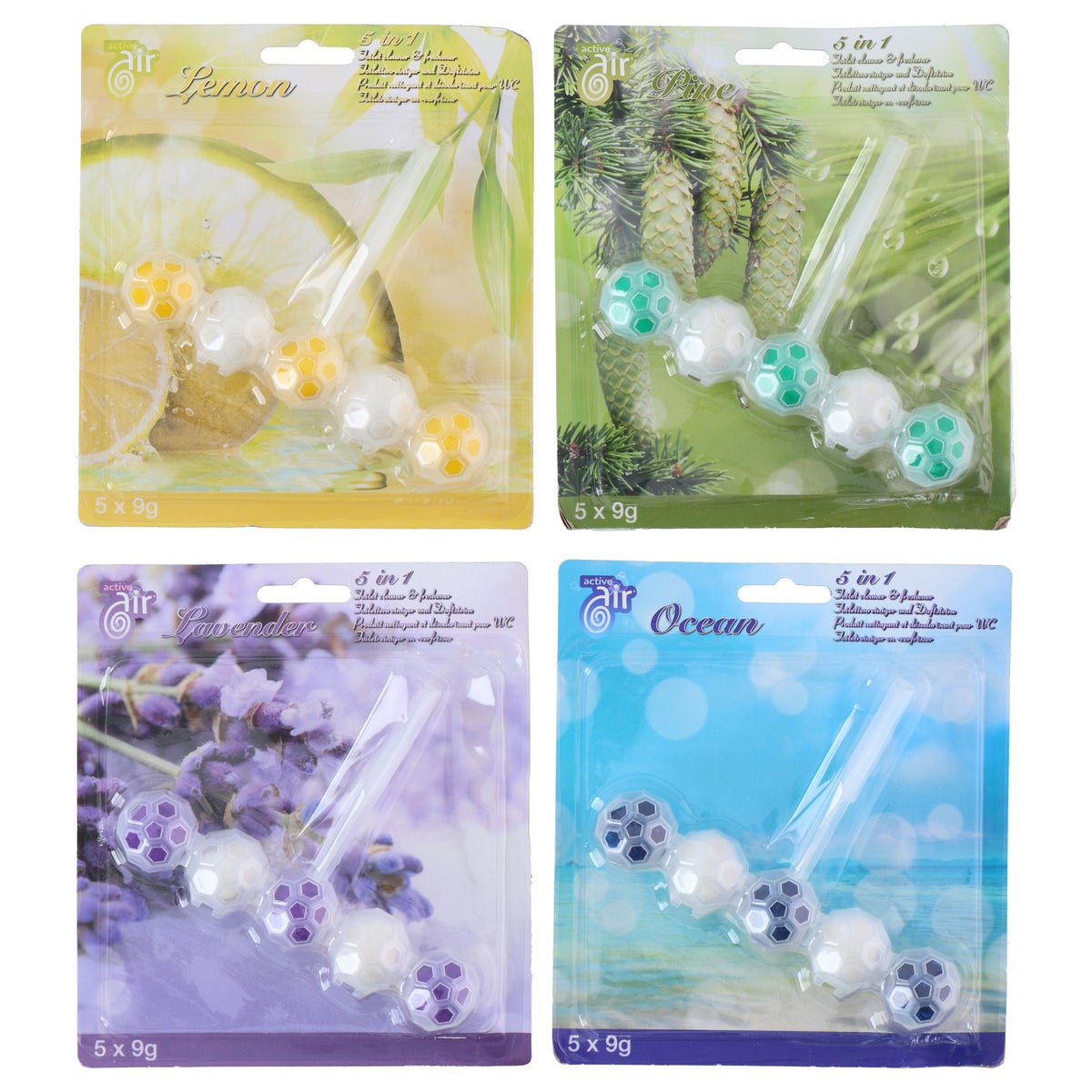 Toiletblokjes 5x9G assorti Active Air Toiletblokjes 5x9G assorti Active Air