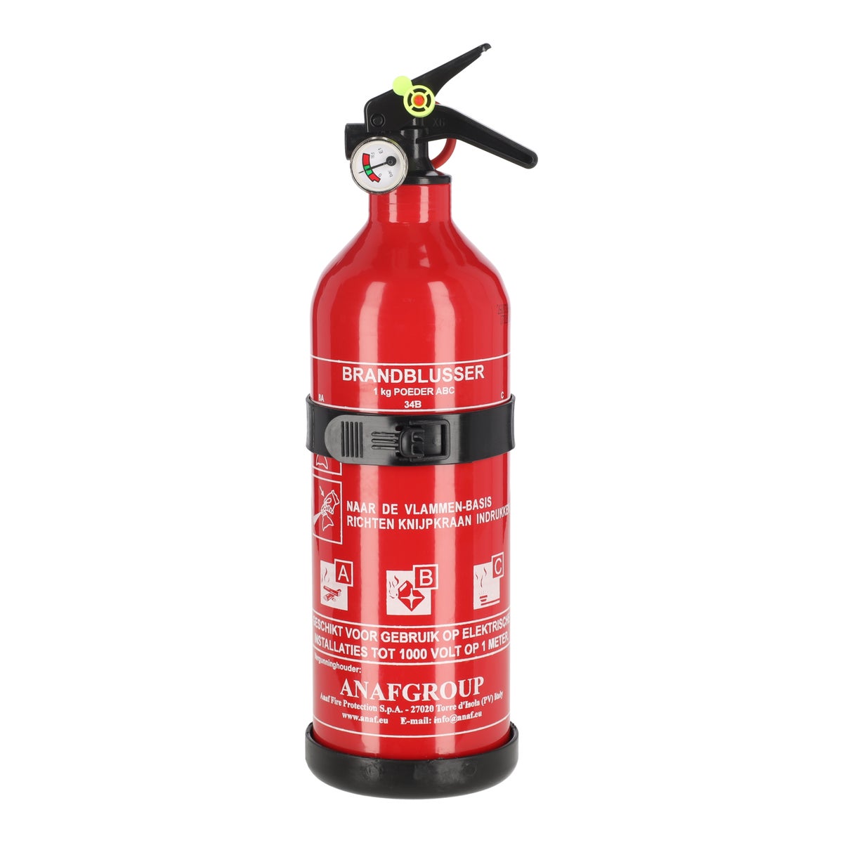 Brandblusser poeder ABC met meter NL 1kg Brandblusser poeder ABC met meter NL 1kg