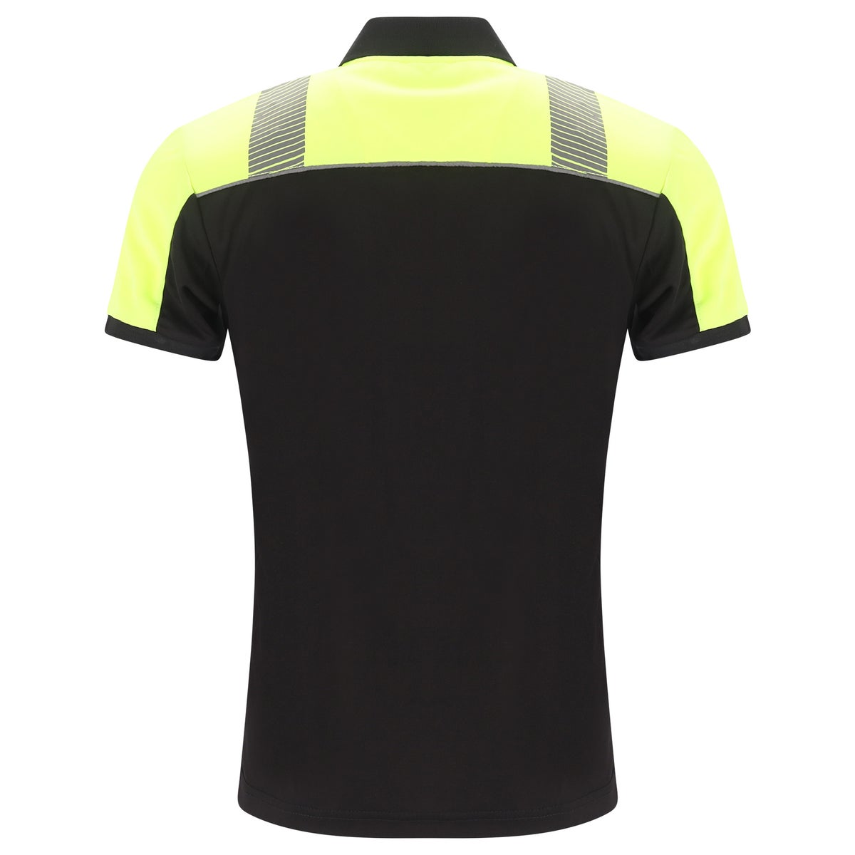 Poloshirt H Maurits zwart/geel Poloshirt H Maurits zwart/geel