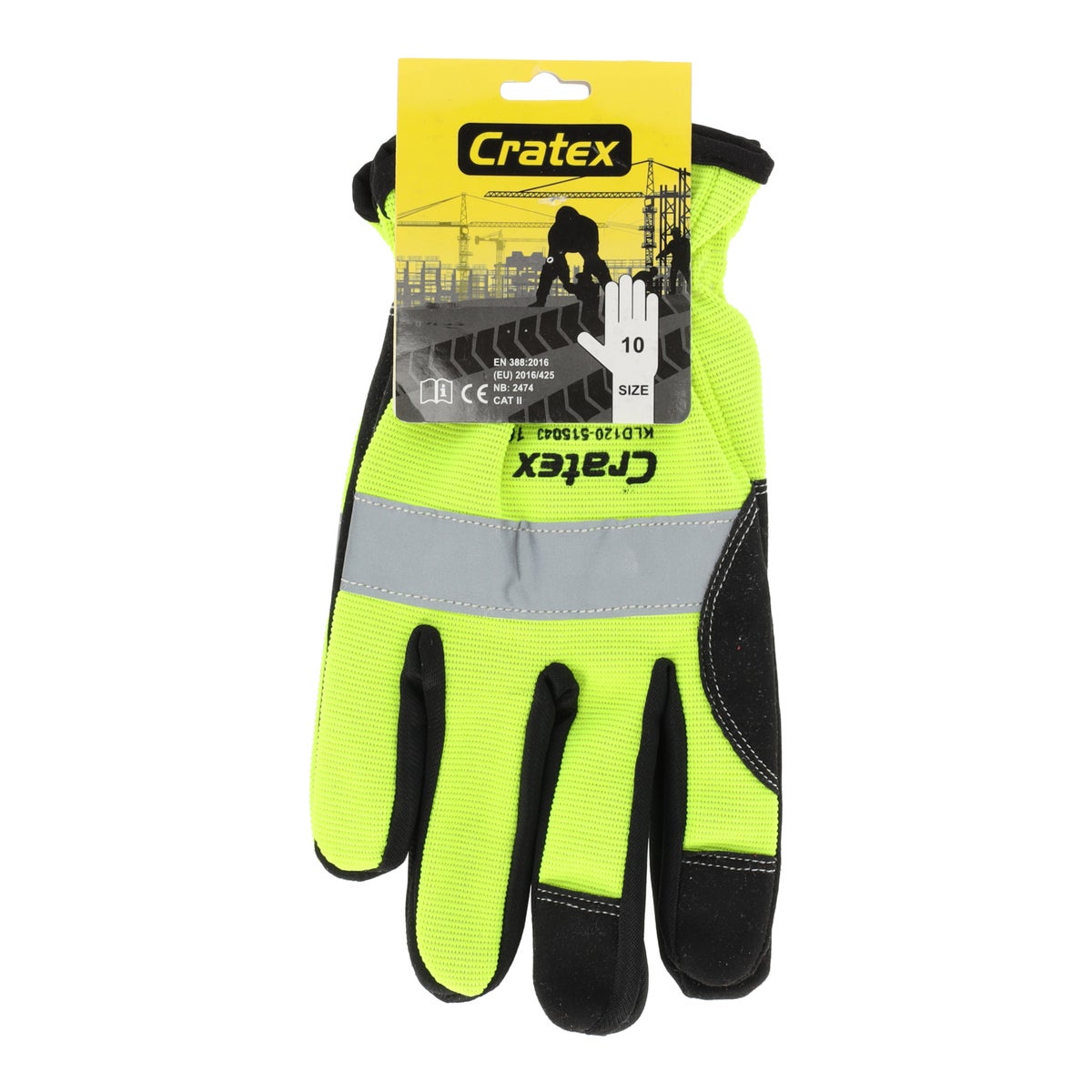 Werkhandschoen fluo geel Cratex Werkhandschoen fluo geel Cratex