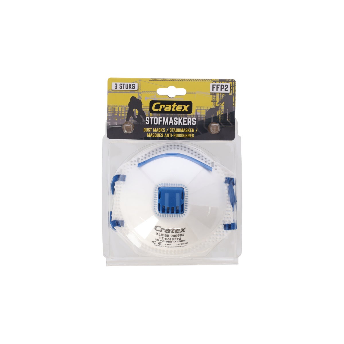 Stofmasker met ventiel FFP2 3 pak Stofmasker met ventiel FFP2 3 pak