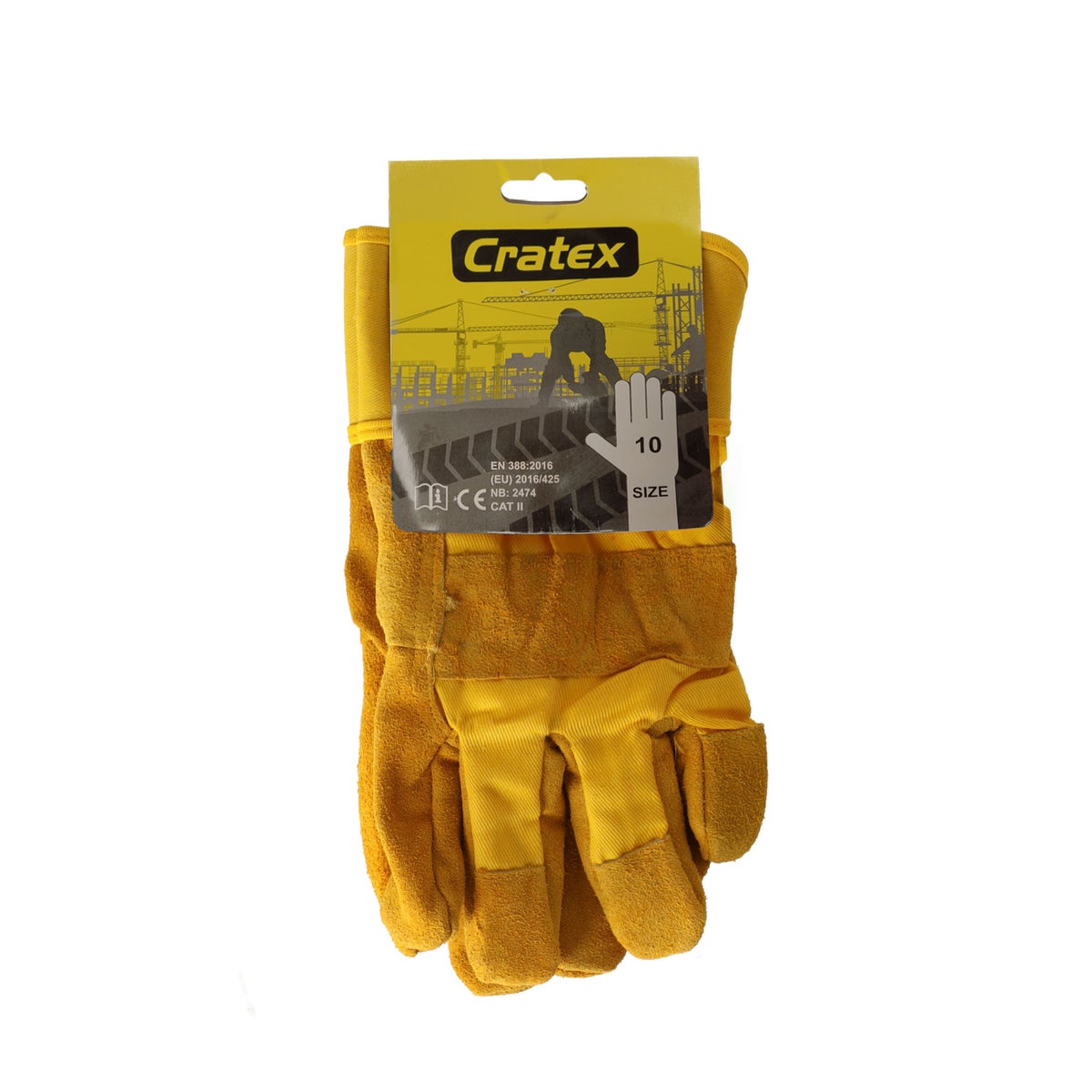 Werkhandschoen leer gevoerd maat Werkhandschoen leer gevoerd maat