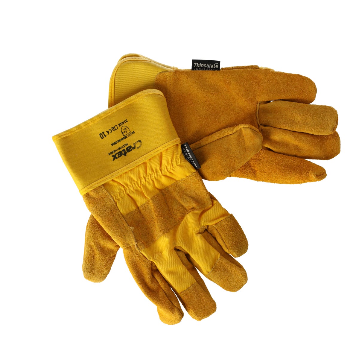 Werkhandschoen leer gevoerd Werkhandschoen leer gevoerd