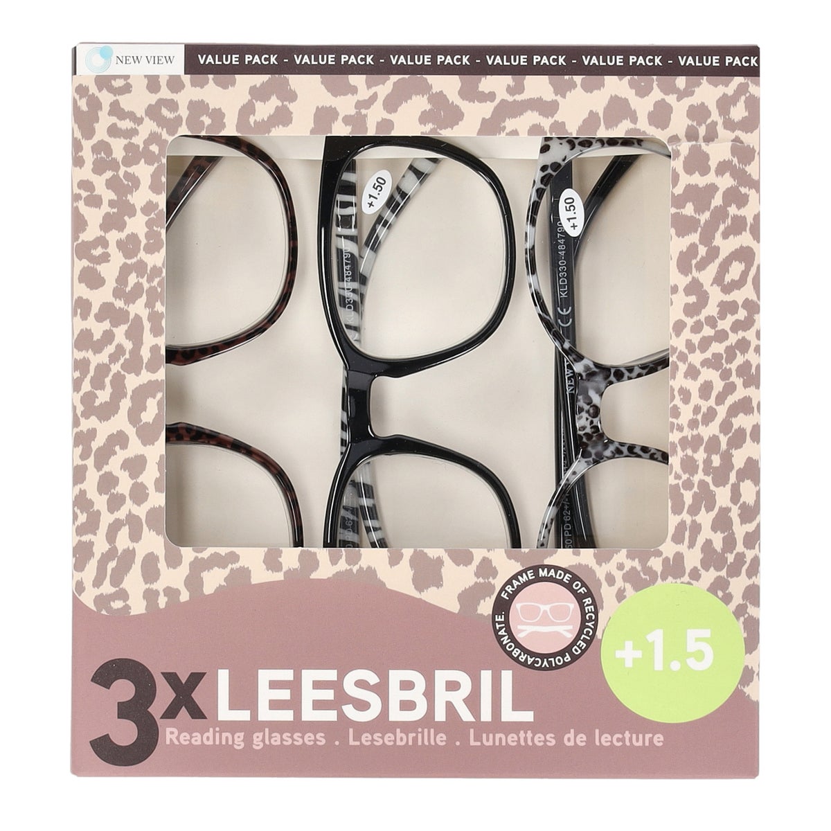 Leesbril 3pak assorti Leesbril 3pak assorti