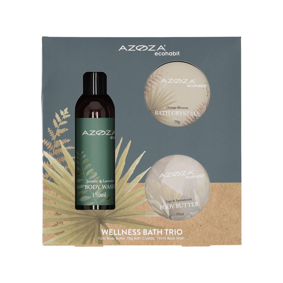 Wellness en badset 3 stuks Eco Habit Wellness en badset 3 stuks Eco Habit