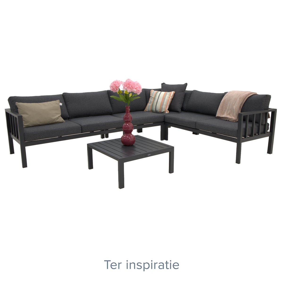 Tafel Trento 72x72 cm Antraciet Bois le Duc Tafel Trento 72x72 cm Antraciet Bois le Duc