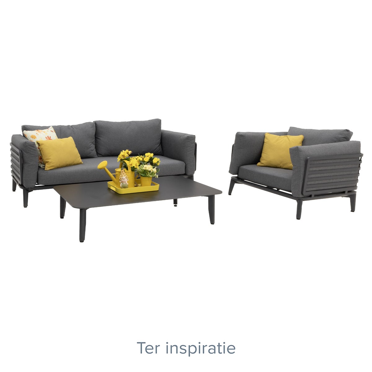 Bank 2-zit Pereto antra met kussens Bank 2-zit Pereto antra met kussens