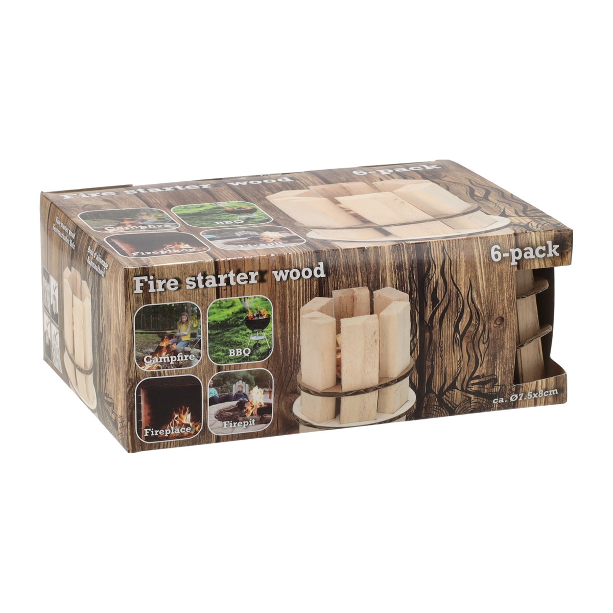 Aanmaakhout 8 cm 6 stuks Aanmaakhout 8 cm 6 stuks
