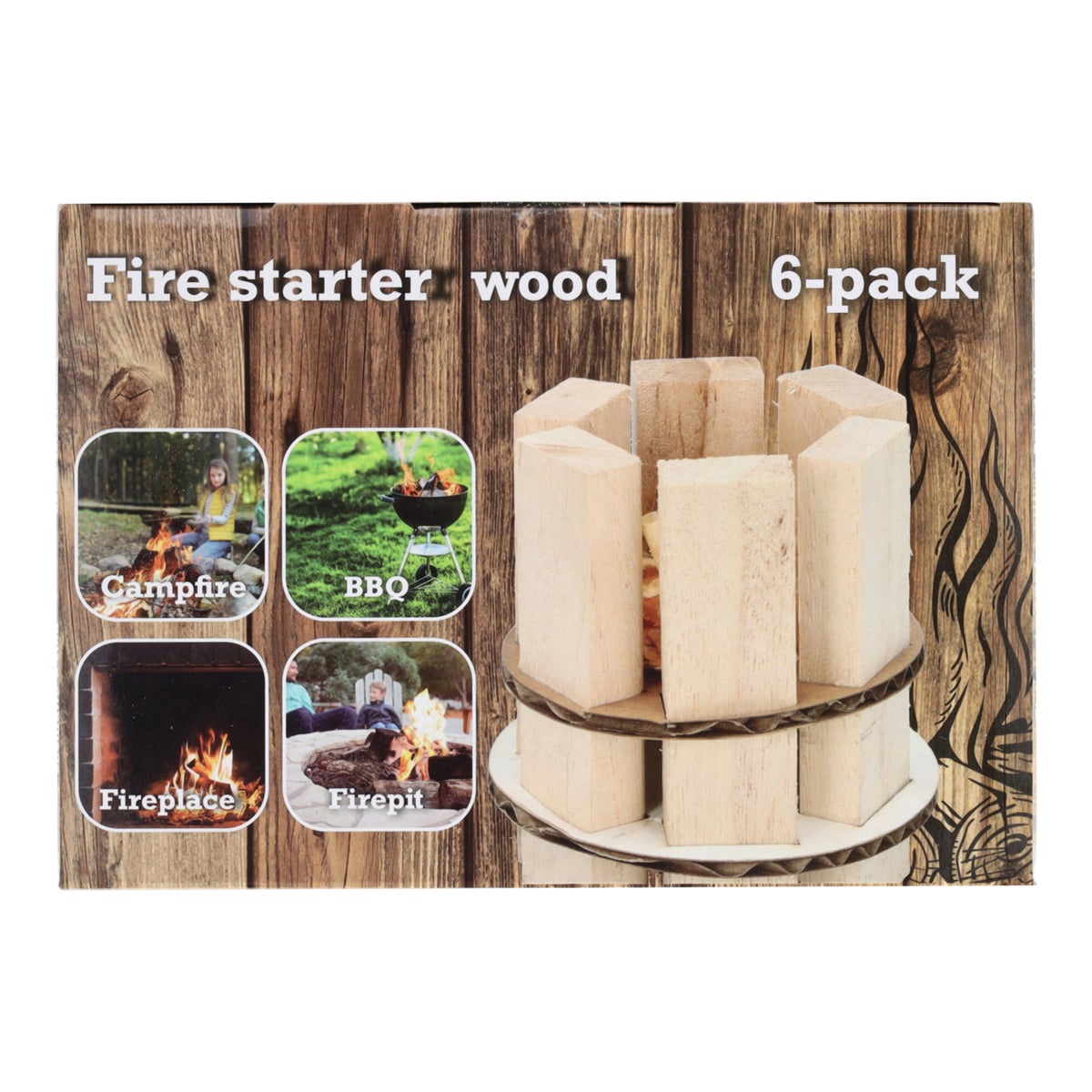 Aanmaakhout 8cm 6st Aanmaakhout 8cm 6st