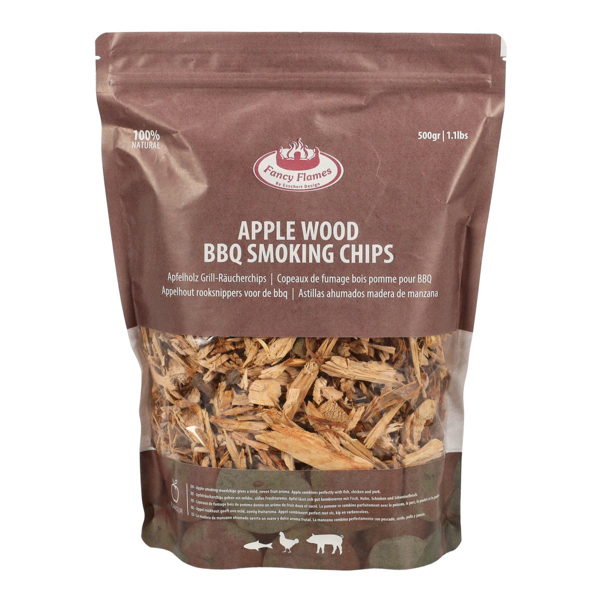 Rookchips appelhout 500 gr Rookchips appelhout 500 gr