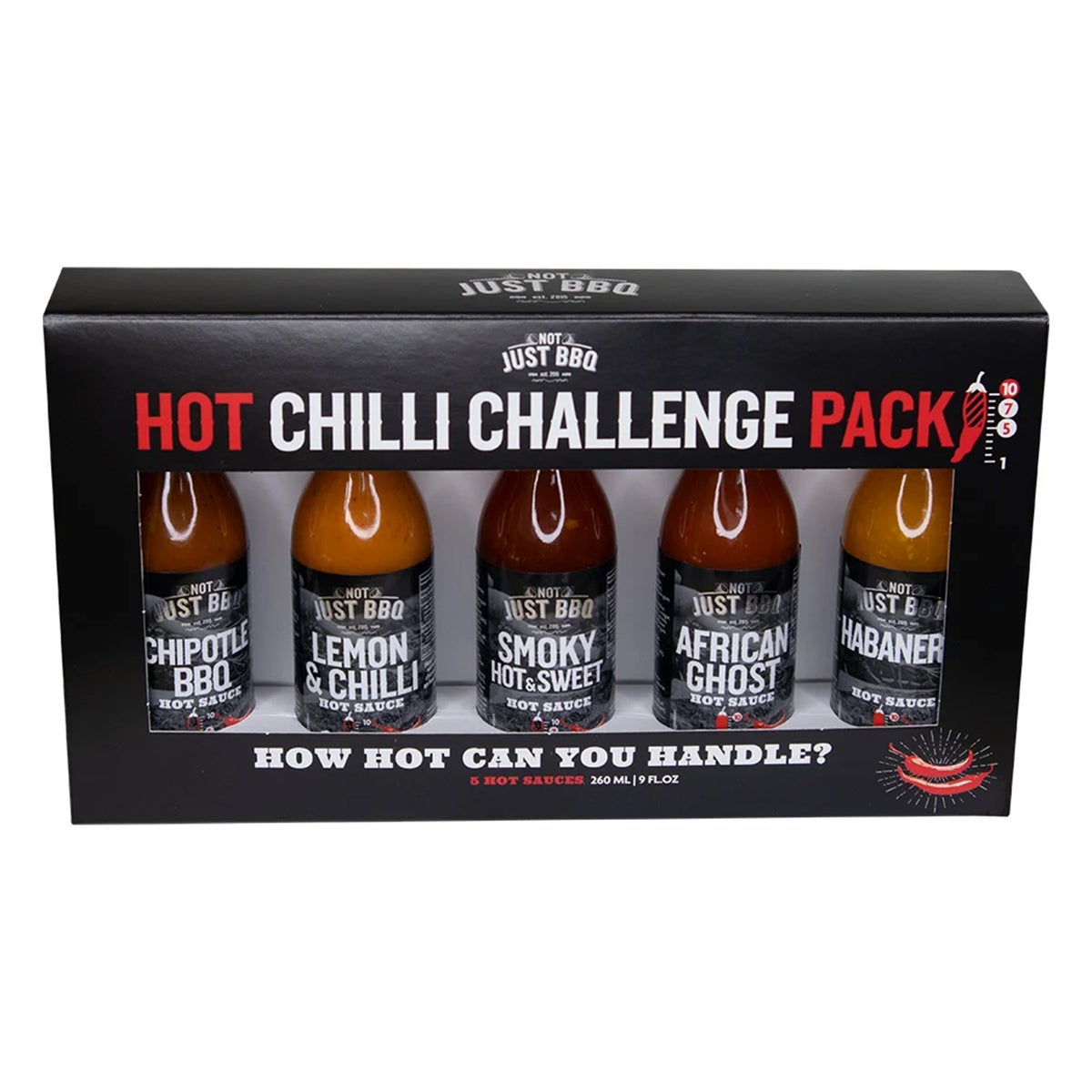 Giftset chilisaus 5 x 50 ml Not Just BBQ Giftset chilisaus 5 x 50 ml Not Just BBQ