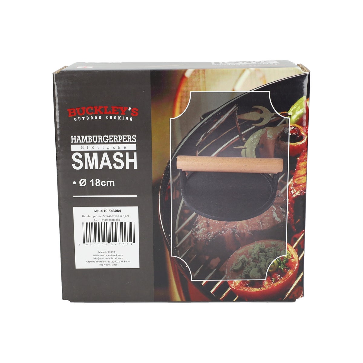 Hamburgerpers Smash D18 Gietijzer Hamburgerpers Smash D18 Gietijzer
