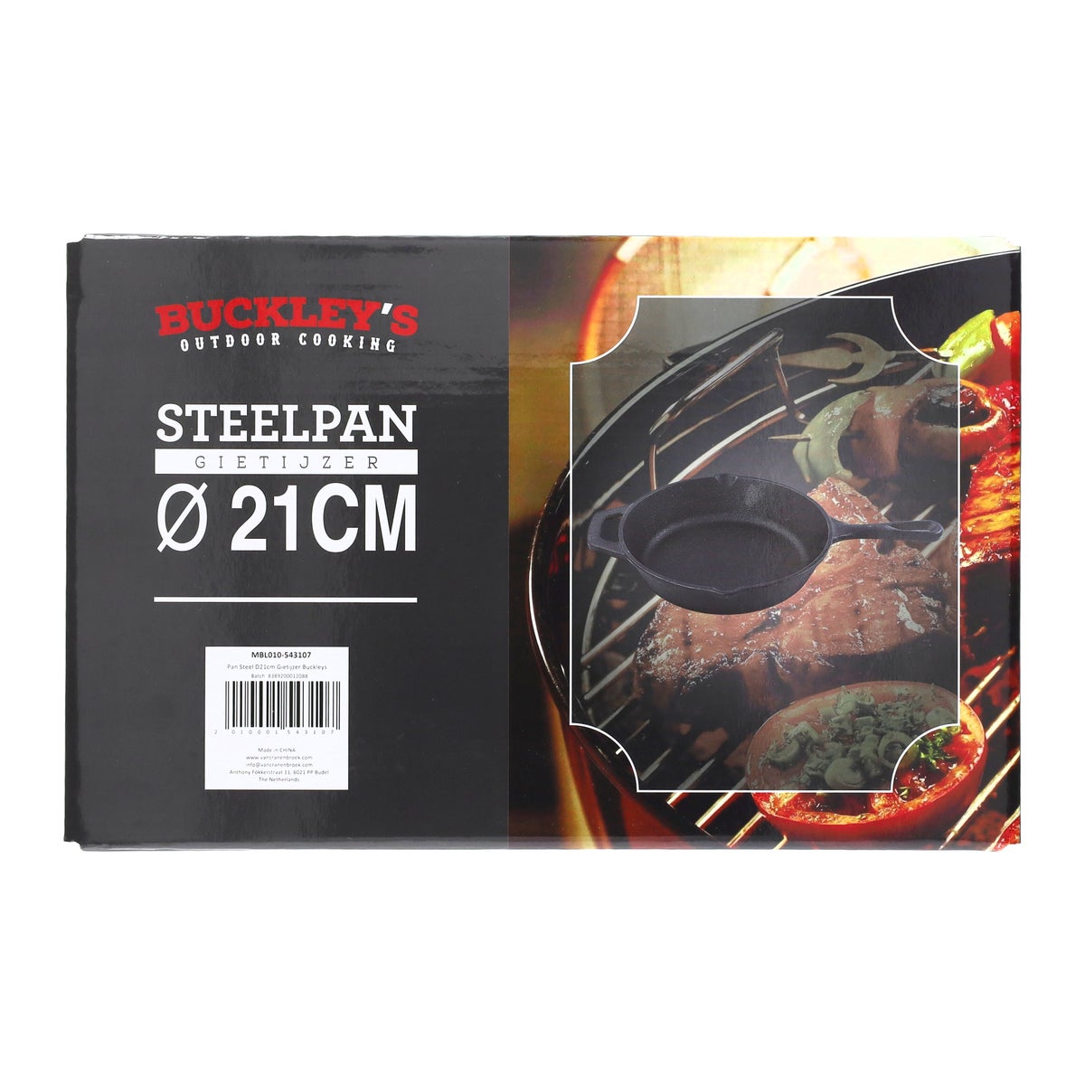 Steelpan D21 cm Gietijzer Buckleys Steelpan D21 cm Gietijzer Buckleys