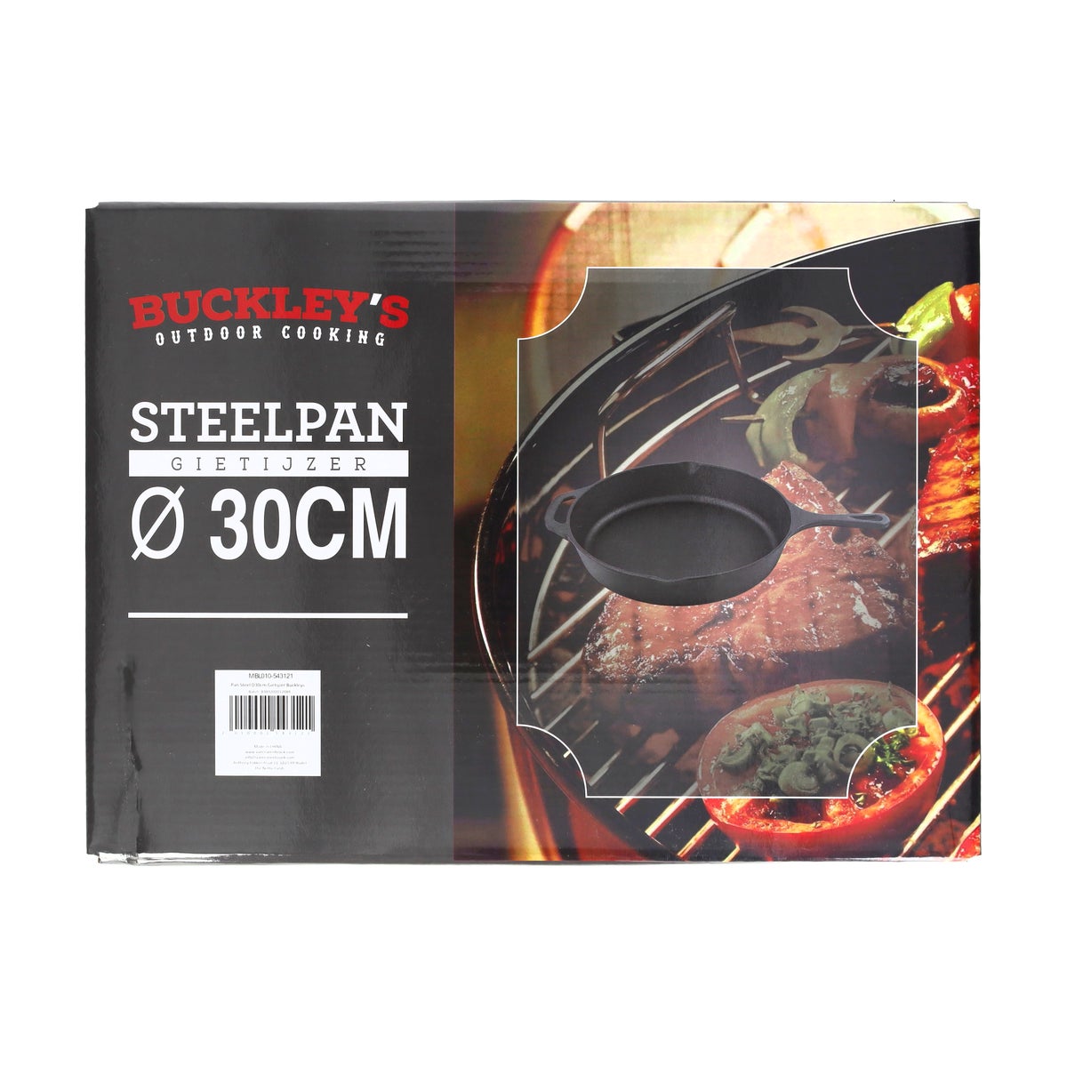 Steelpan D30 cm Gietijzer Buckleys Steelpan D30 cm Gietijzer Buckleys