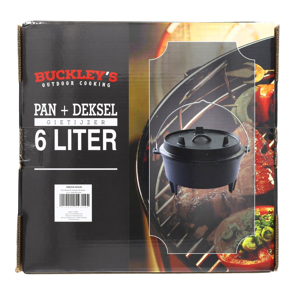 Pan met deksel 6L Gietijzer Buckleys Pan met deksel 6L Gietijzer Buckleys