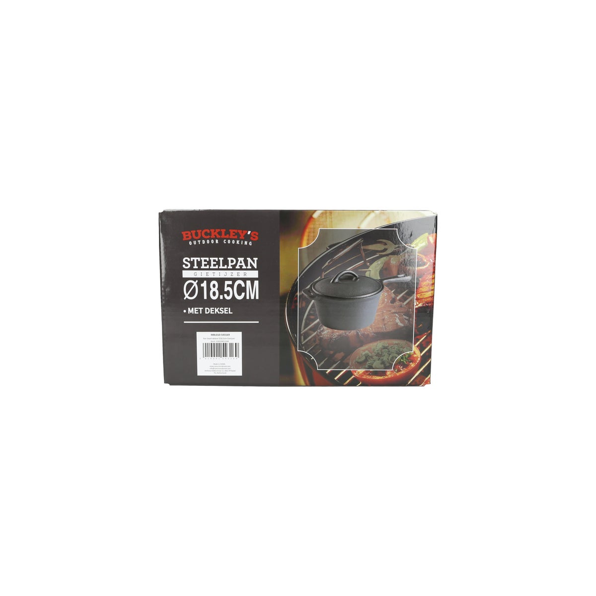 Steelpan met deksel D18,5 cm Gietijzer Steelpan met deksel D18,5 cm Gietijzer
