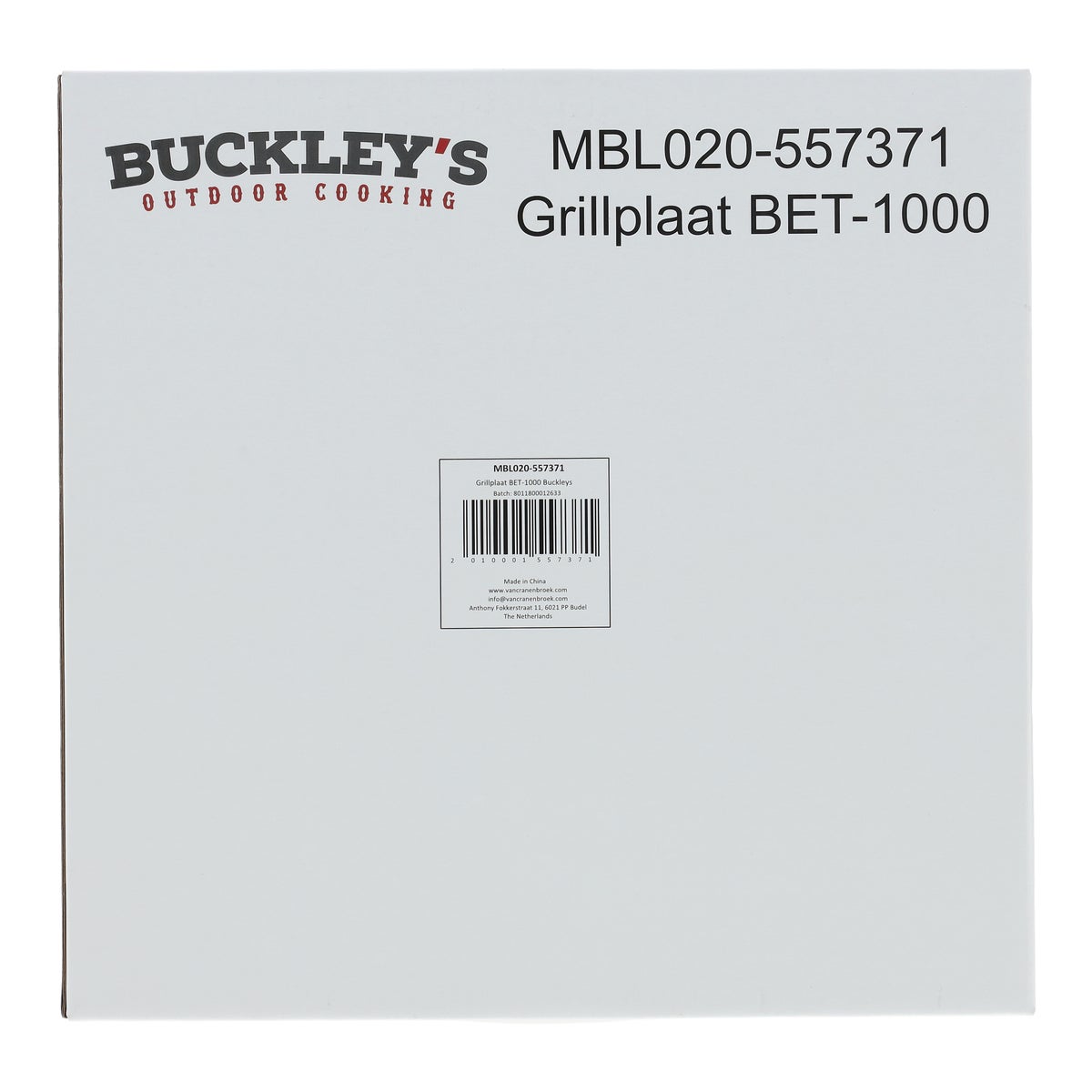 Grillplaat BET-1000 Buckleys Grillplaat BET-1000 Buckleys