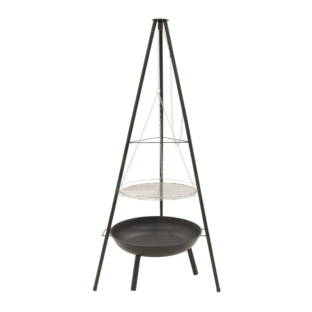 Barbecue hangend + driepoot 152 cm Barbecue hangend + driepoot 152 cm