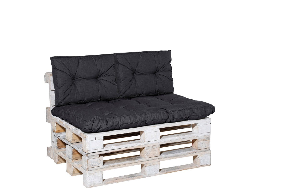 Basic black lounge rugkussen 60 x 40 cm Basic black lounge rugkussen 60 x 40 cm