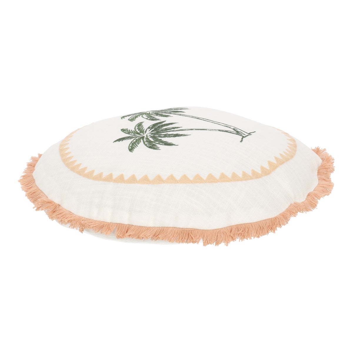 Kussen rond palmtree orange 40 cm Kussen rond palmtree orange 40 cm