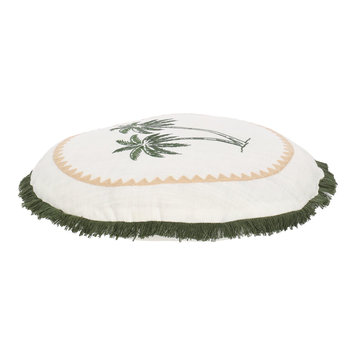 Kussen rond palmtree green 40 cm Kussen rond palmtree green 40 cm