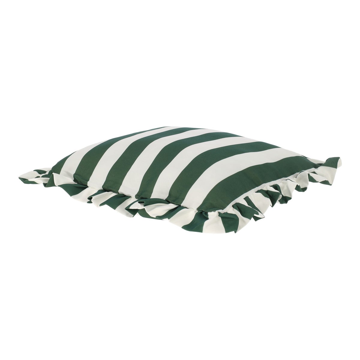 Kussen franje stripe groen 45 cm Kussen franje stripe groen 45 cm