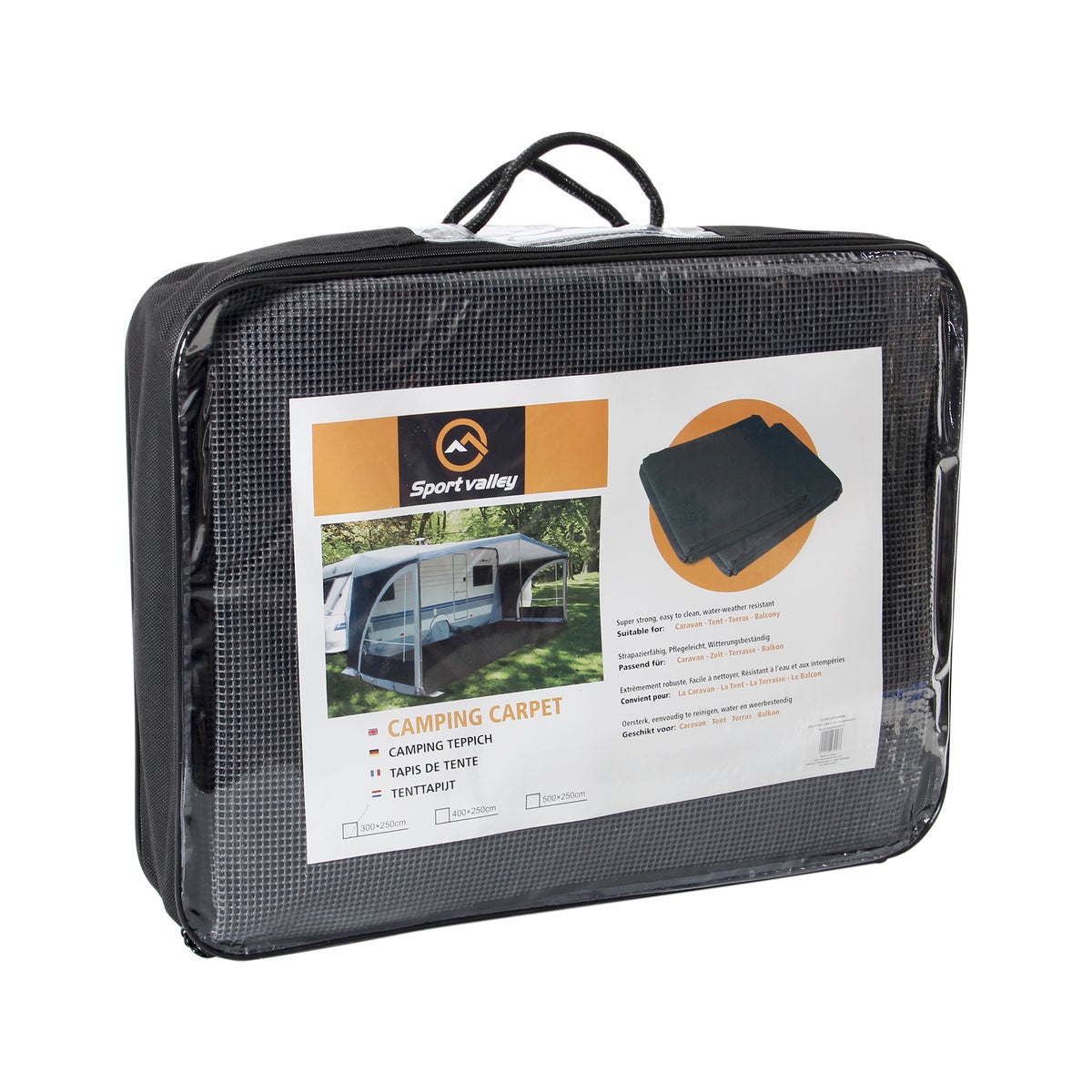 Voortent tapijt 2.5 x 3M antraciet Voortent tapijt 2.5 x 3M antraciet