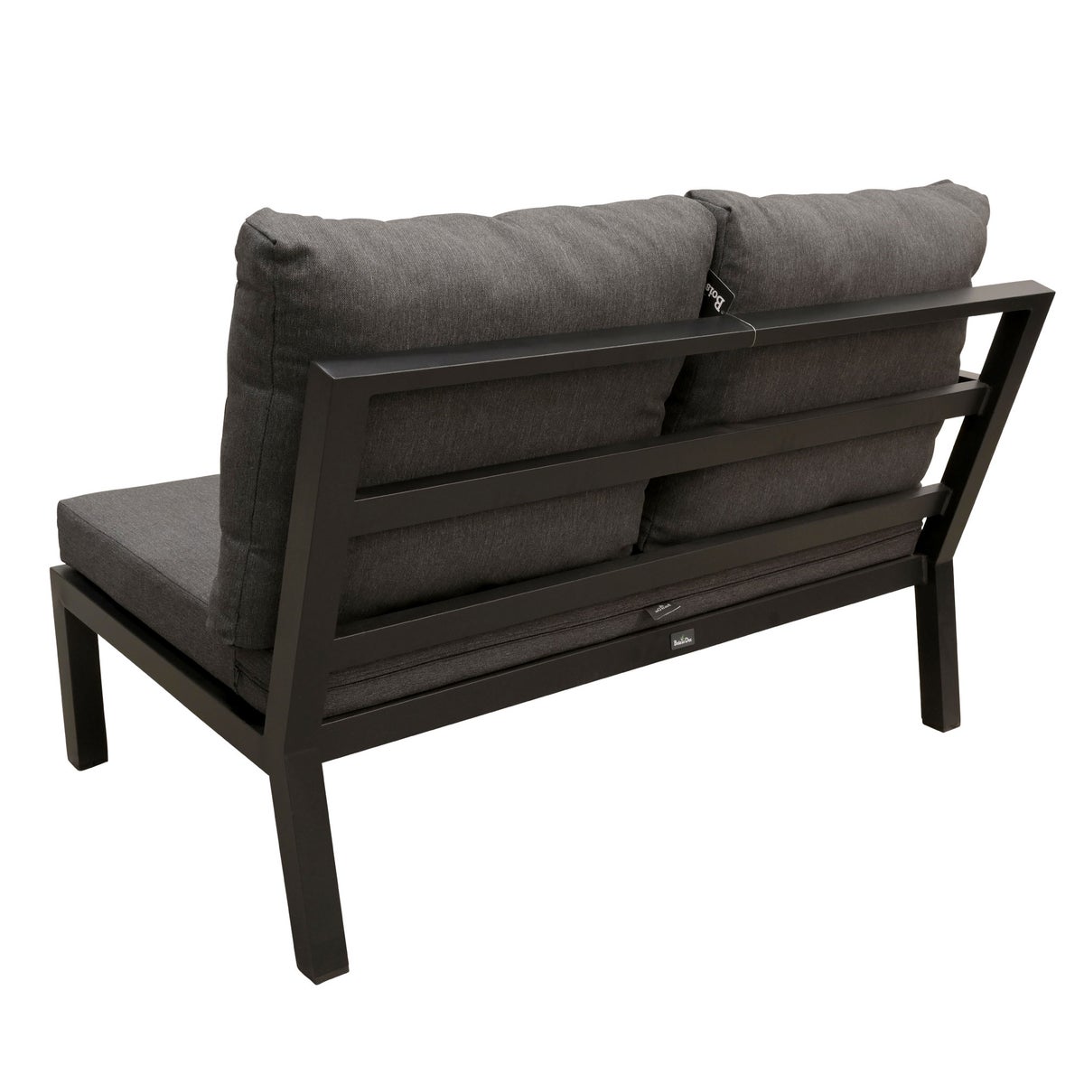 Bank 2-zit rechts Brozzi zwart met kussens Bank 2-zit rechts Brozzi zwart met kussens