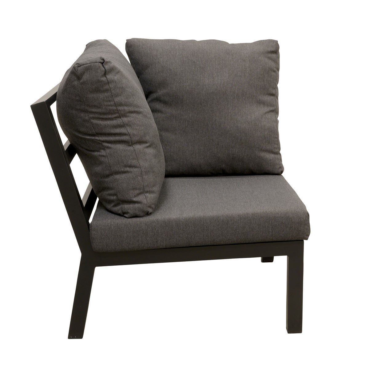 Bank hoek Brozzi zwart met kussens Bank hoek Brozzi zwart met kussens