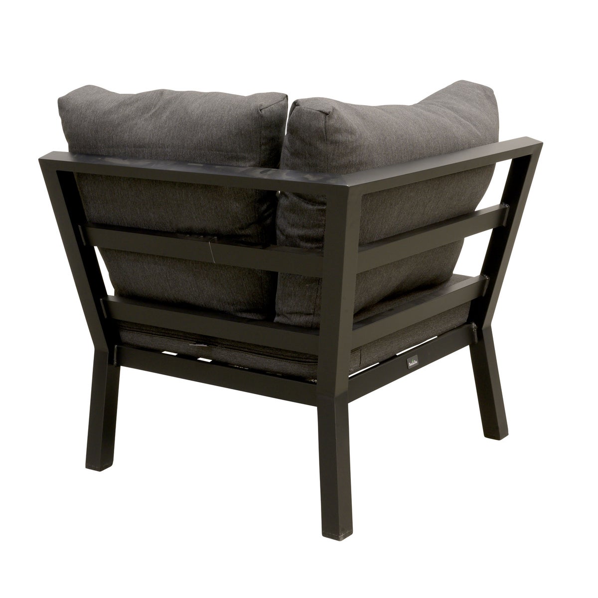 Bank hoek Brozzi zwart met kussens Bank hoek Brozzi zwart met kussens