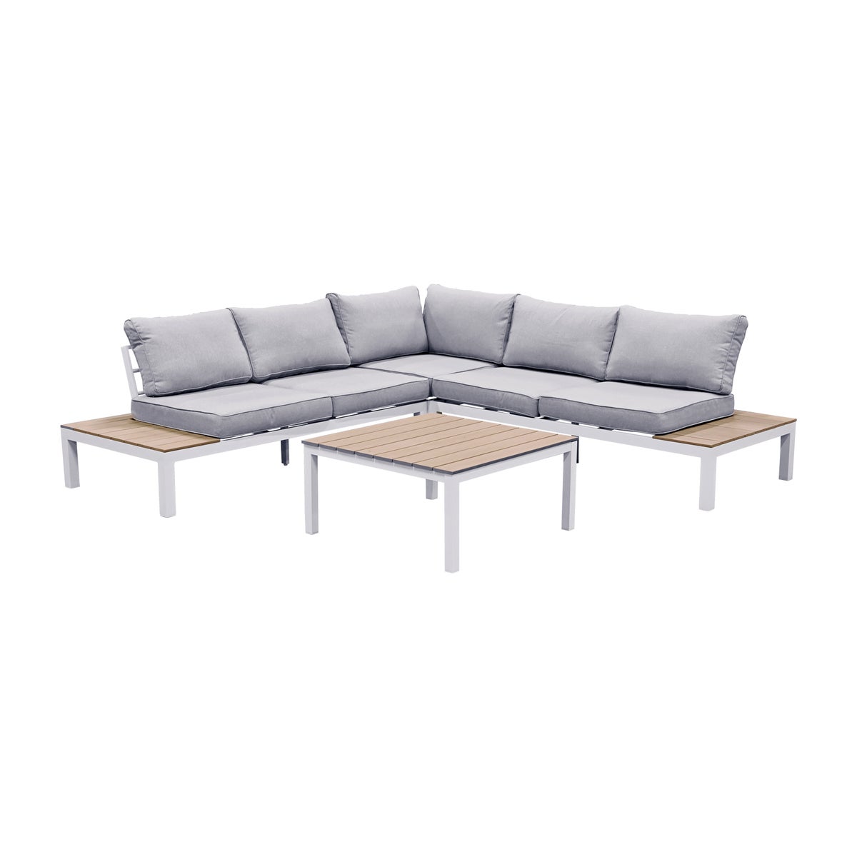 Loungeset Toleto wit met kussens Loungeset Toleto wit met kussens