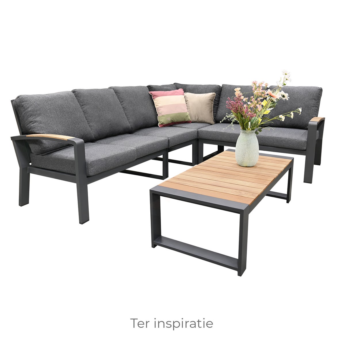 Hoekbank Foxton Antraciet Bois le Duc Hoekbank Foxton Antraciet Bois le Duc