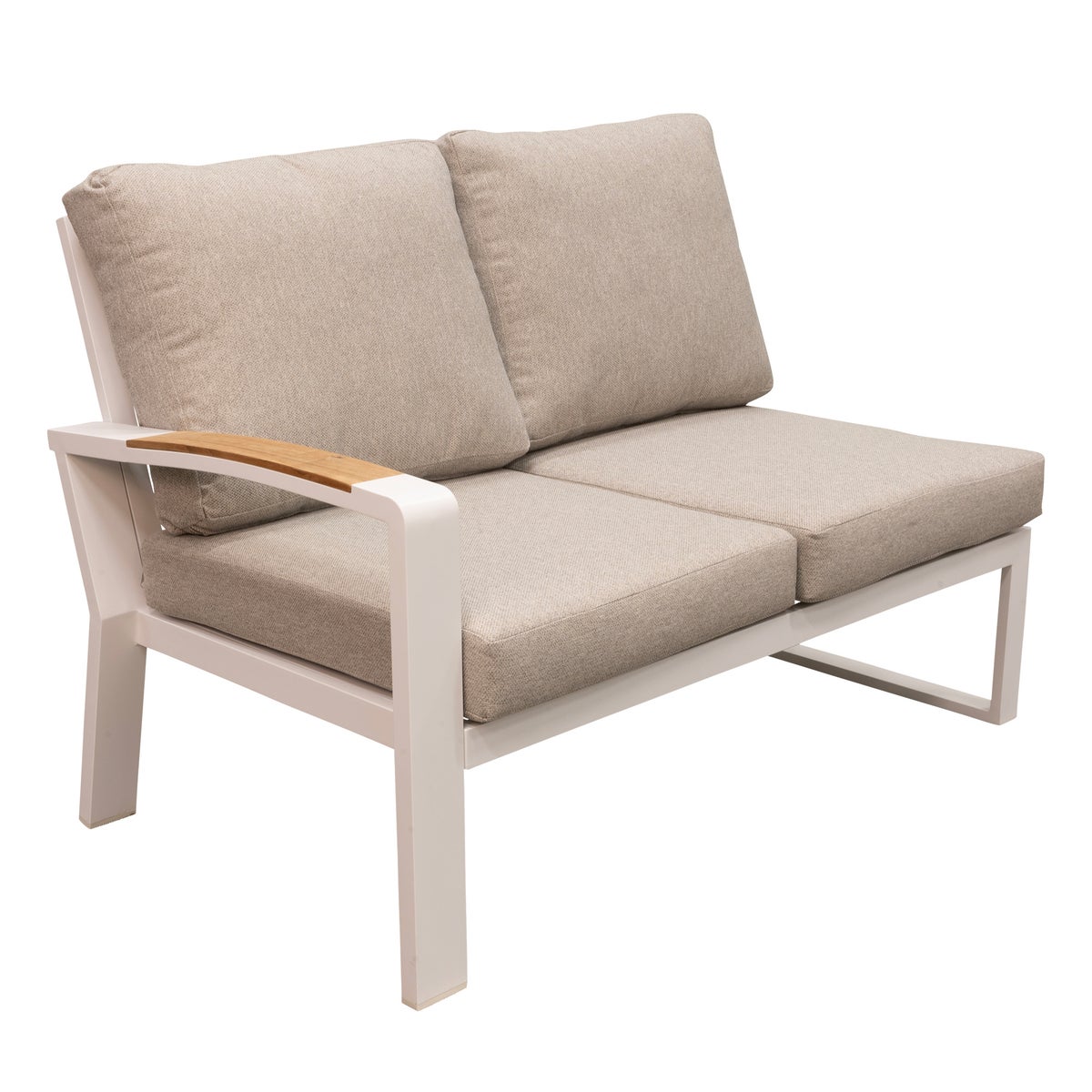 Bank 2-zit links Foxton wit met kussens Bank 2-zit links Foxton wit met kussens