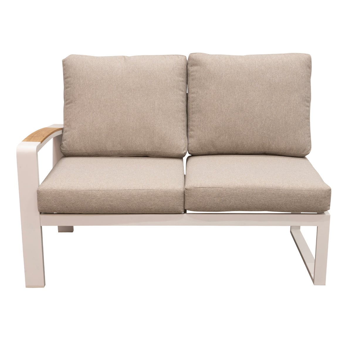 Bank 2-zit links Foxton wit met kussens Bank 2-zit links Foxton wit met kussens