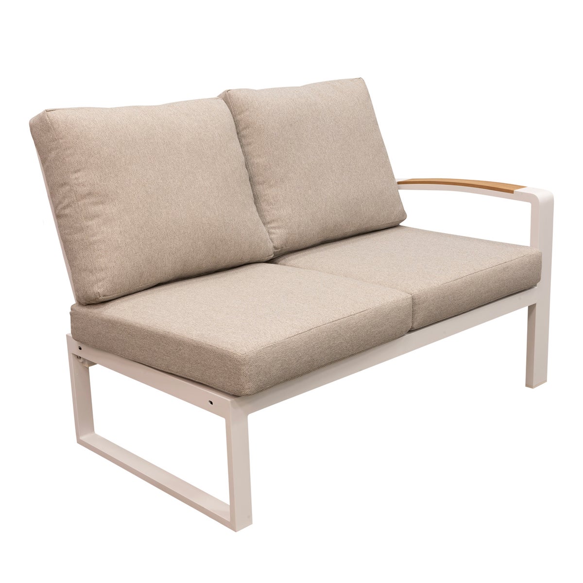 Bank 2-zit rechts Foxton wit met kussens Bank 2-zit rechts Foxton wit met kussens