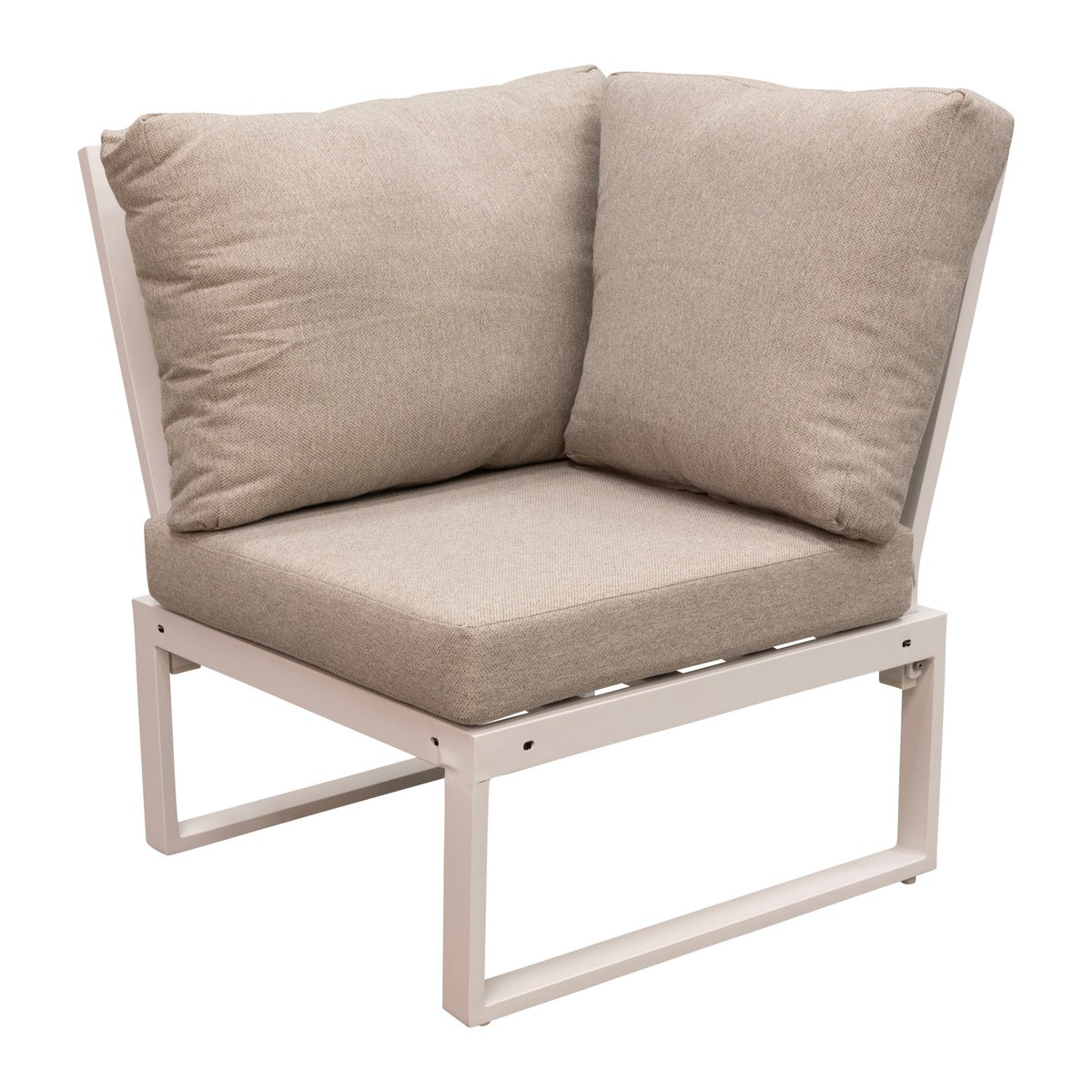 Bank hoek Foxton wit + kussens Bank hoek Foxton wit + kussens